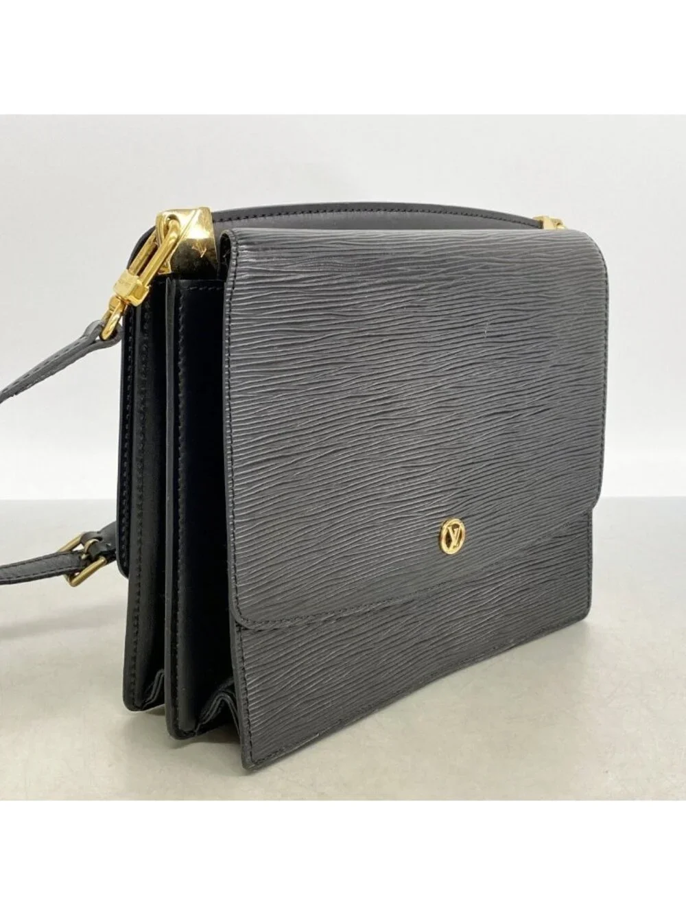 Louis Vuitton Shoulder Bag Epi Grenelle Noir